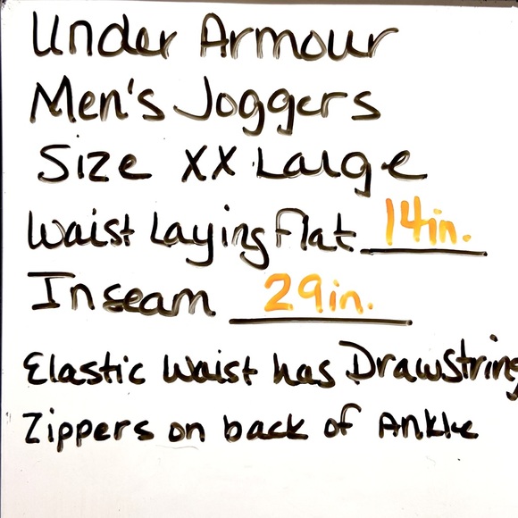 Under Armour Loose Fit Mens Joggers. Size 2X. - Picture 8 of 10